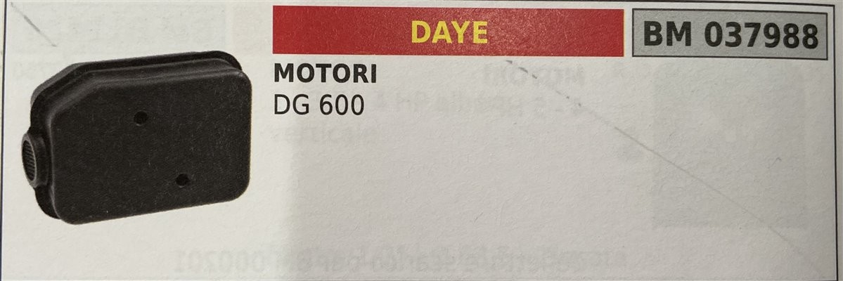 BRUMAR MARMITTA DAYE  MOTORI DG 600  R.O. -