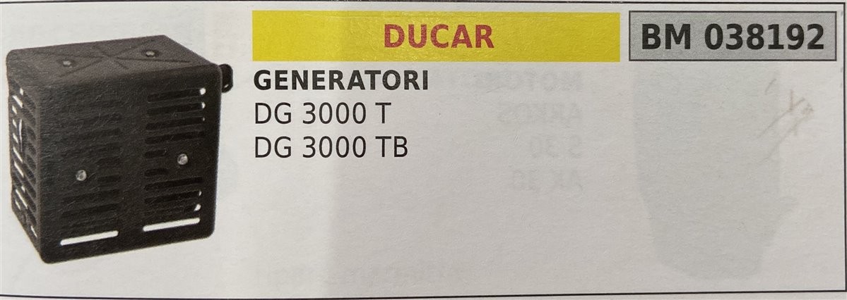 BRUMAR MARMITTA DUCAR  GENERATORI DG 3000 T DG 3000 TB  R.O. -