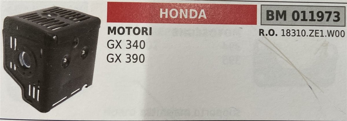 BRUMAR MARMITTA HONDA  MOTORI GX 340 GX 390  R.O. 18310.ZE1.W00