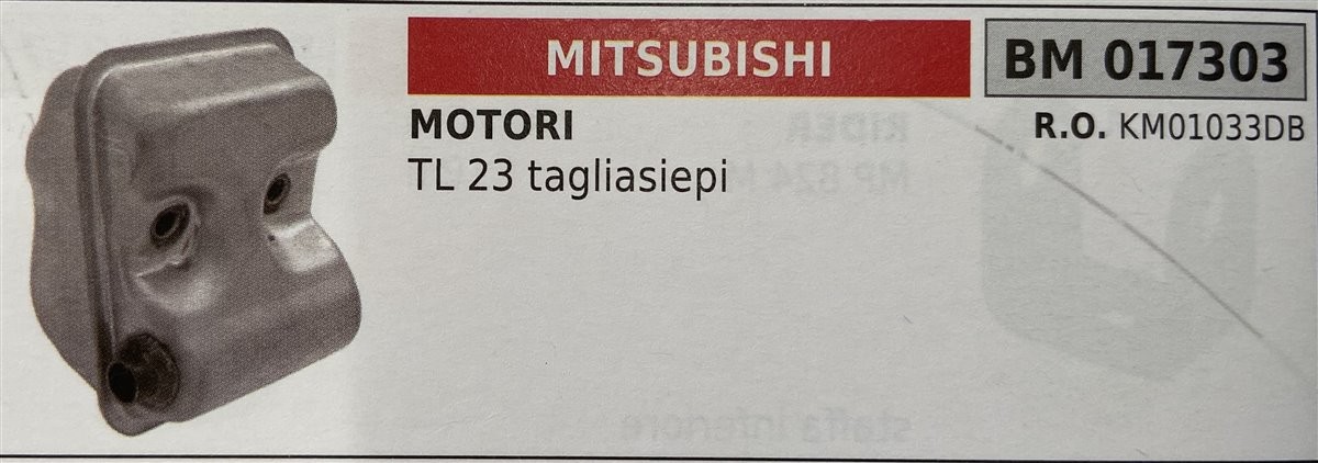 BRUMAR MARMITTA MITSUBISHI  MOTORI TL 23 tagliasiepi  R.O. KM01033DB