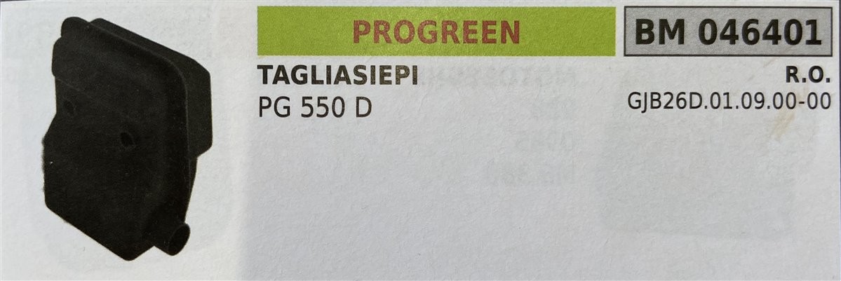 BRUMAR MARMITTA PROGREEN  TAGLIASIEPI PG 550 D  R.O. GJB26D.01.09.00-00