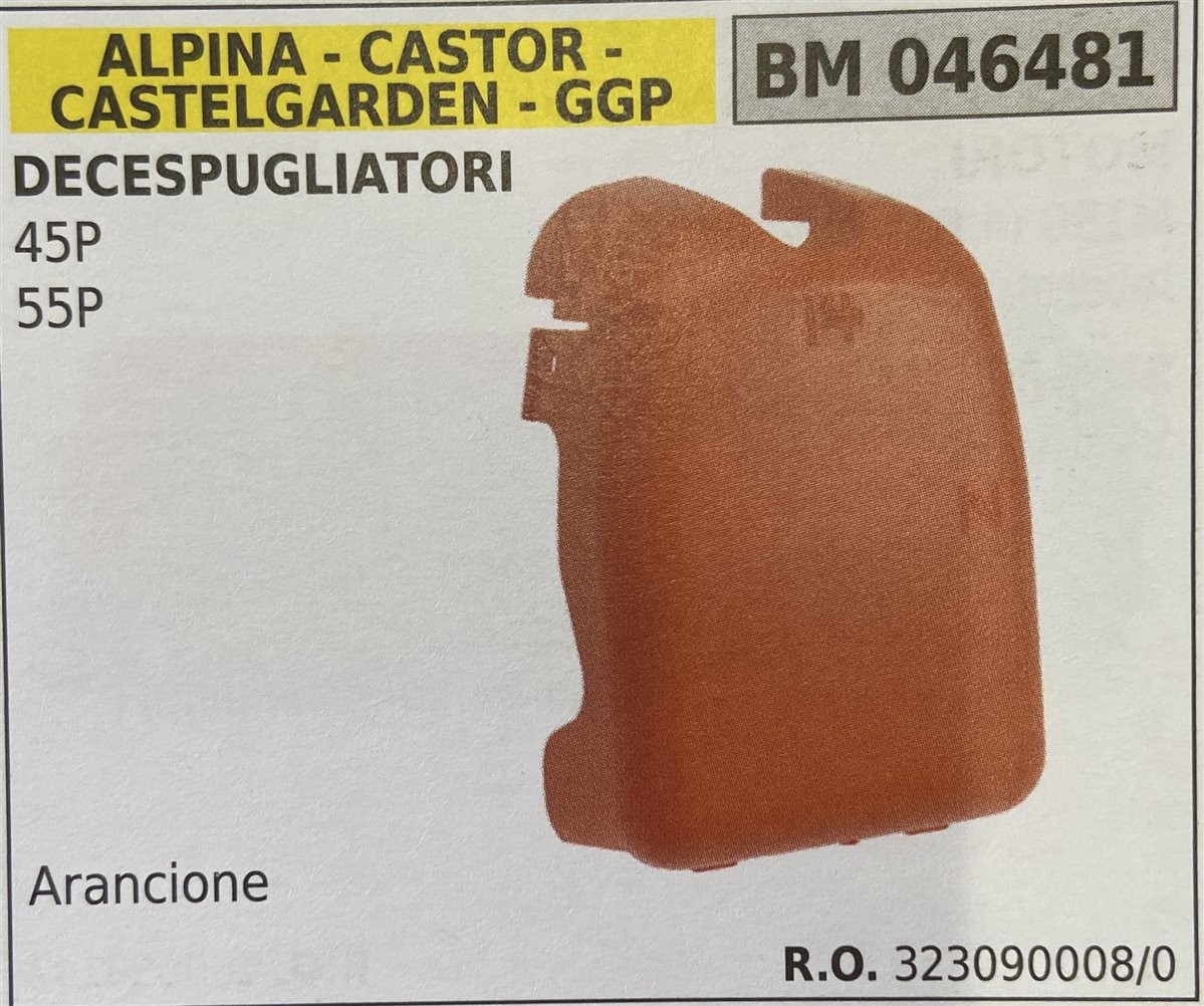 BRUMAR FILTRO ARIA ALPINA - CASTOR - CASTELGARDEN - GGP  DECESPUGLIATORI 45P 55P  Arancione  R.O. 323090008/0