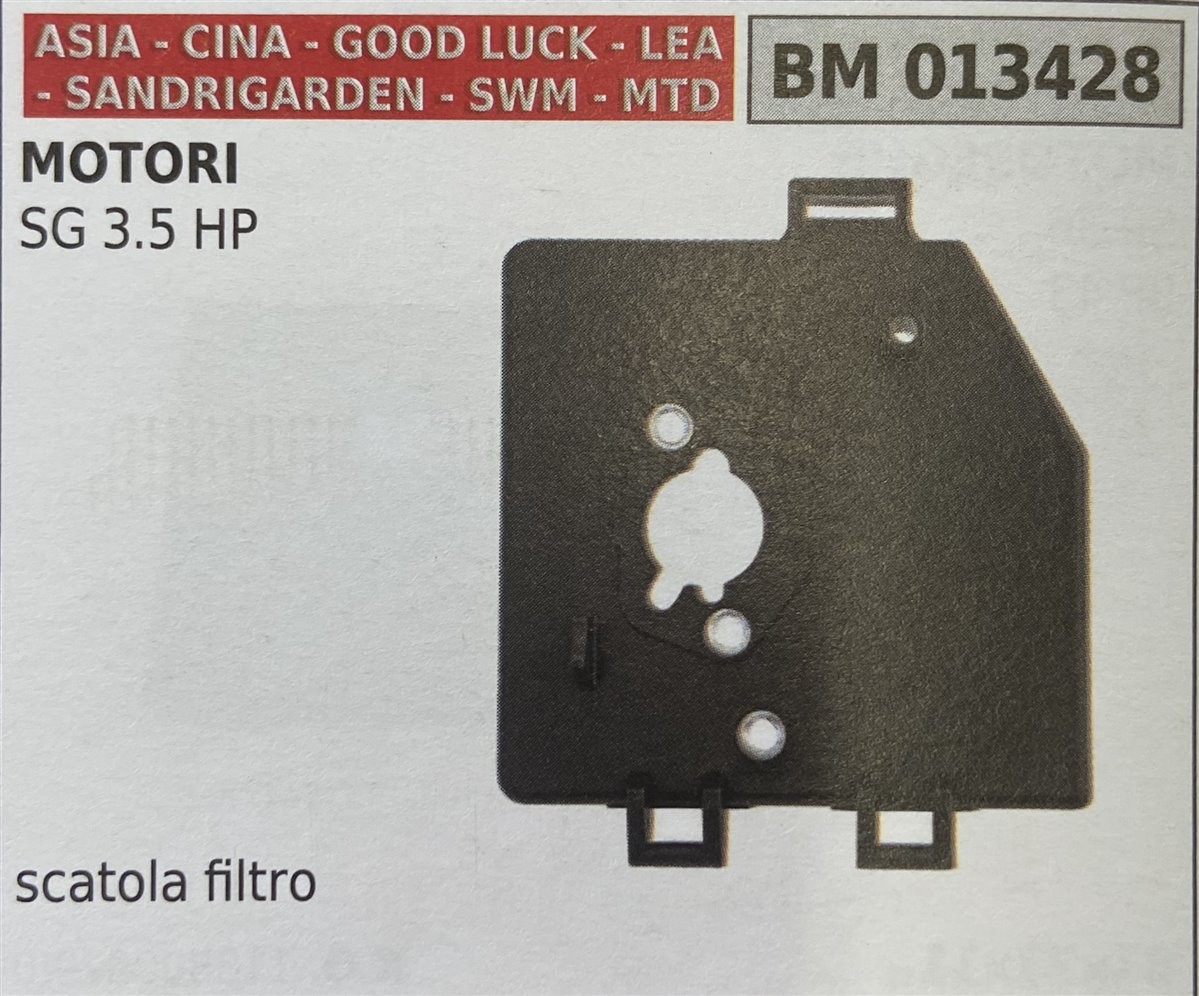 BRUMAR FILTRO ASIA - CINA - GOOD LUCK - LEA - SANDRIGARDEN - SWM - MTD  MOTORI SG 3.5 HP  scatola filtro R.O. -