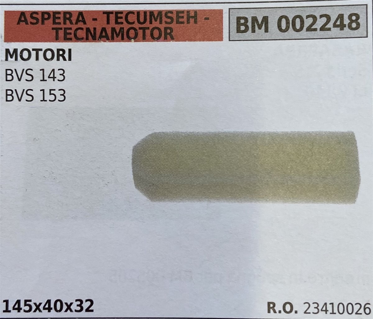 BRUMAR FILTRO ASPERA - TECUMSEH - TECNAMOTOR  MOTORI BVS 143 BVS 153  145x40x32 R.O. 23410026