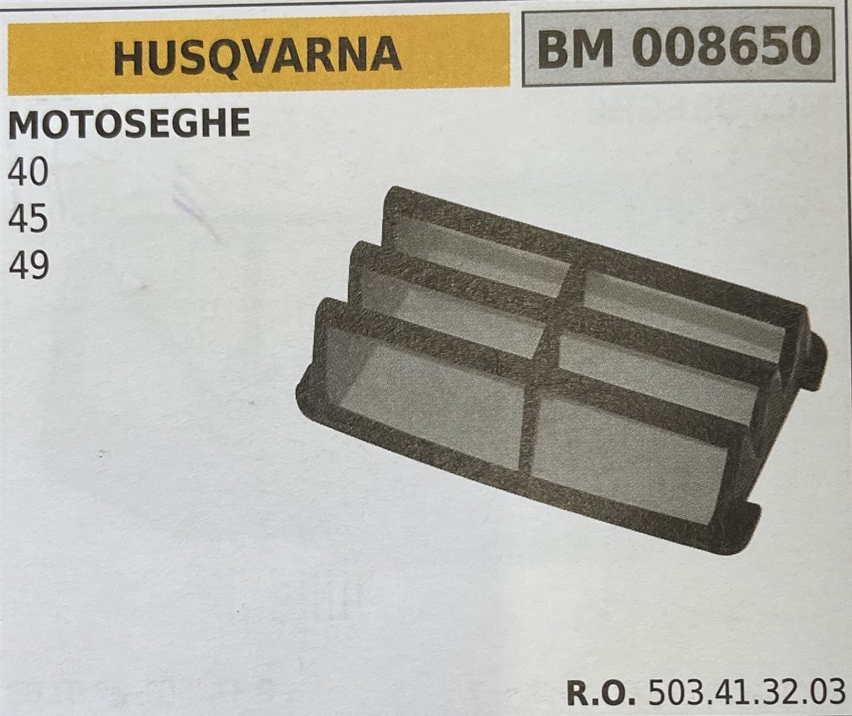 BRUMAR FILTRO HUSQVARNA  MOTOSEGHE 40 45 49  R.O. 503.41.32.03