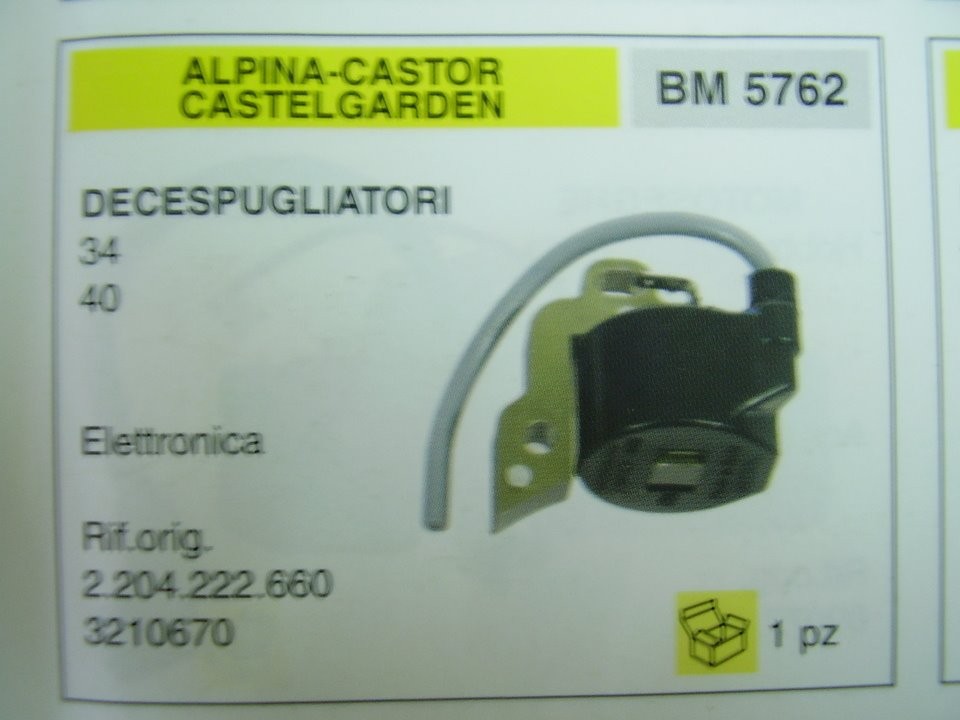 BOBINA ACCENSIONE MOTOSEGA ALPINA-CASTOR CASTELGARDEN 36-40