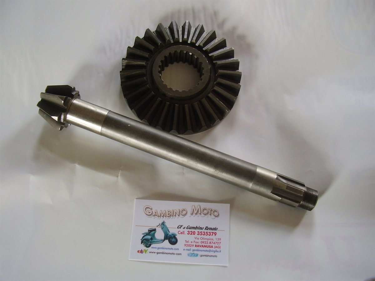 COPPIA CONICA INFERIORE MOTOZAPPA SEP130 DENTI PIGNONE 6 DENTI CORONA 26
