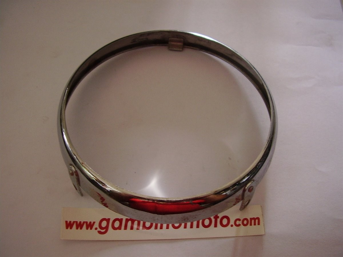 CORNICE GHIERA FANALE CROMATA IN FERRO MOTO CICLOMOTORE EPOCA D.MM118