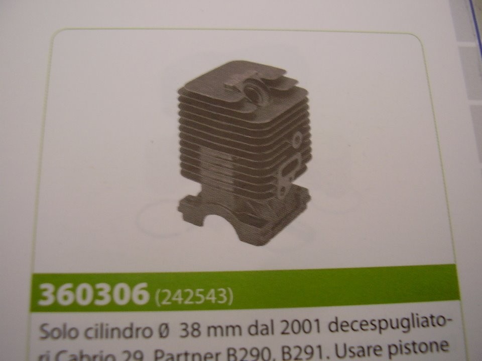SOLO CILINDRO D.38 MM DAL 2001 DECESPUGLIATORI CABRIO 29 PARTINER B290 - B291