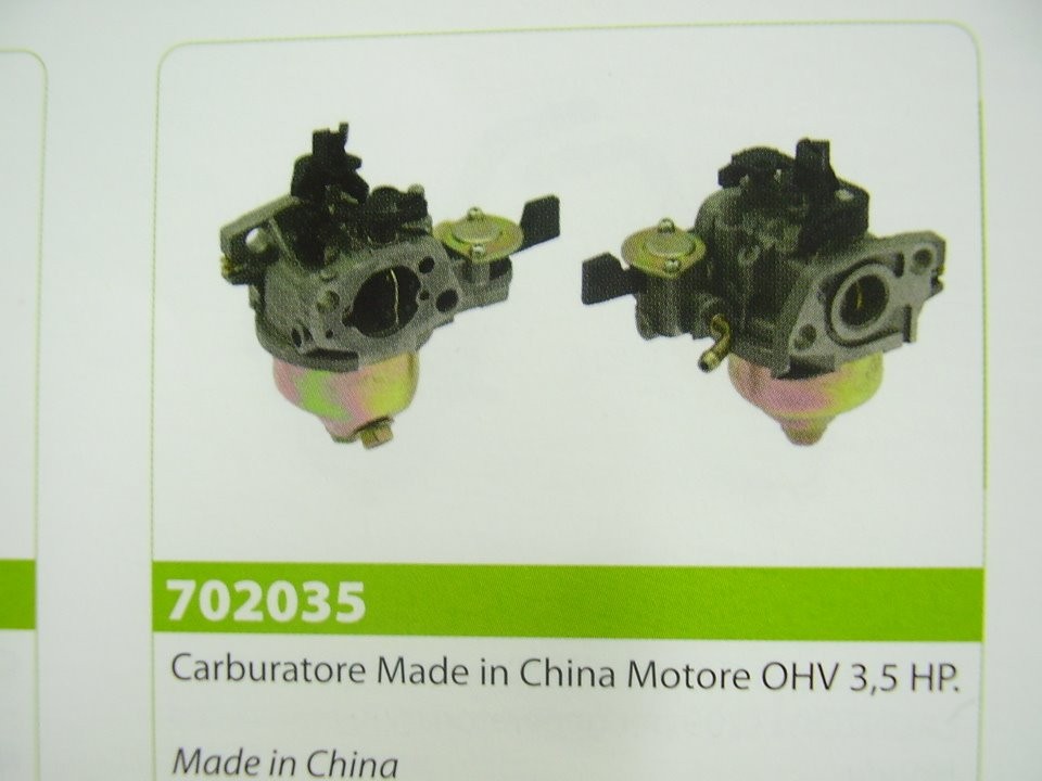 CARBURATORE MADE IN CHINA MOTORE OHV 3,5 HP 