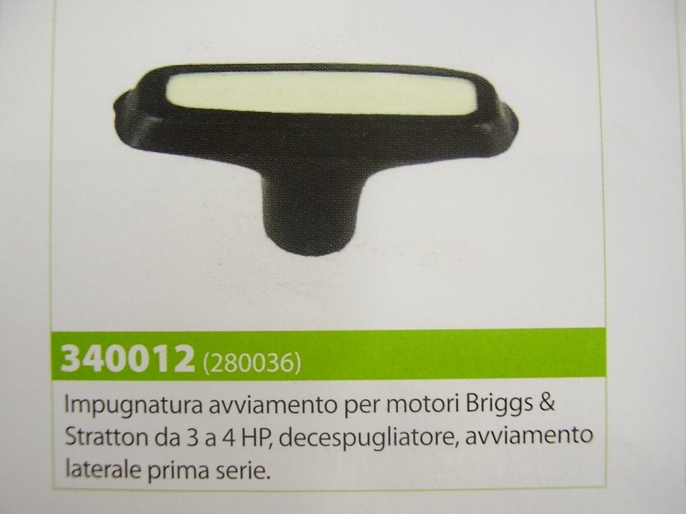 IMPUGNATURA AVVIAMENTO PER MOTORI BRIGGS & STRATTON DA 3 A 4 HP DECESPUGLIATORE , AVVIAMENTO LATERALE PRIMA SERIE.