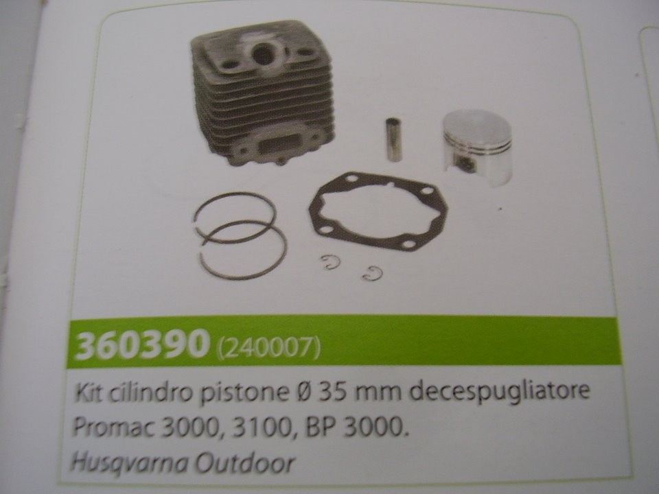KIT CILINDRO PISTONE  D.35 MM DECESPUGLIATORE PROMAC 3000 - 3100 BP 3000