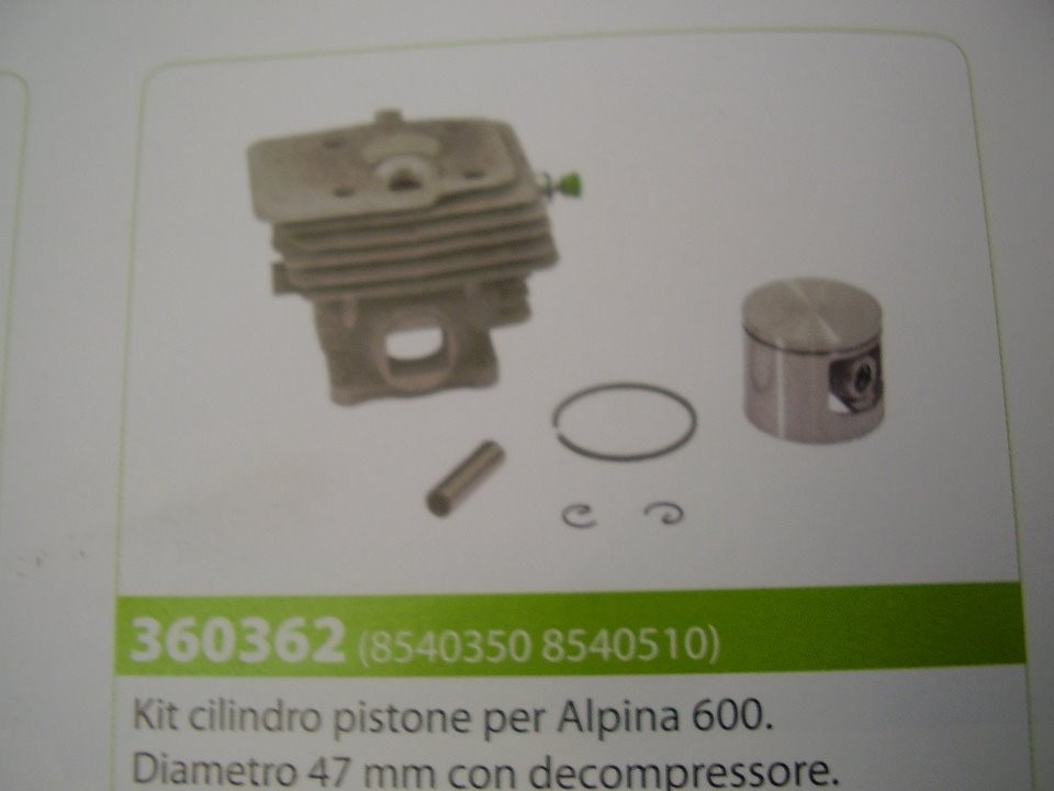 CILINDRO COMPLETO PER ALPINA 600 DIAMETRO 47MM CON DEPRESSORE