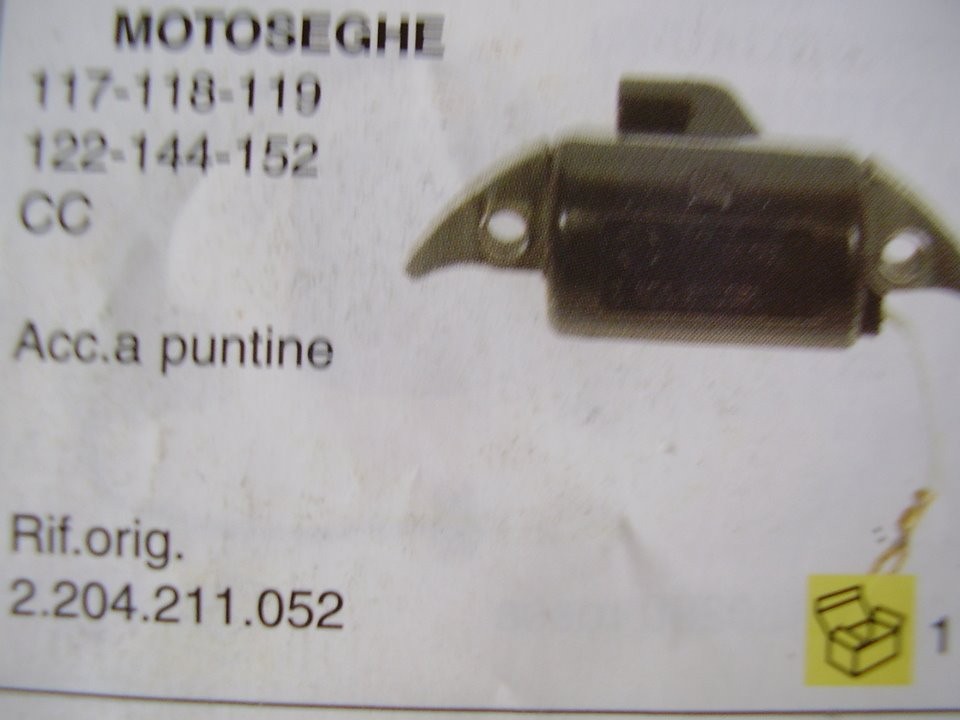  BOBINA ACCENSIONE DOLMAR SACHS-MAKITA 117-118-119-122-144-152