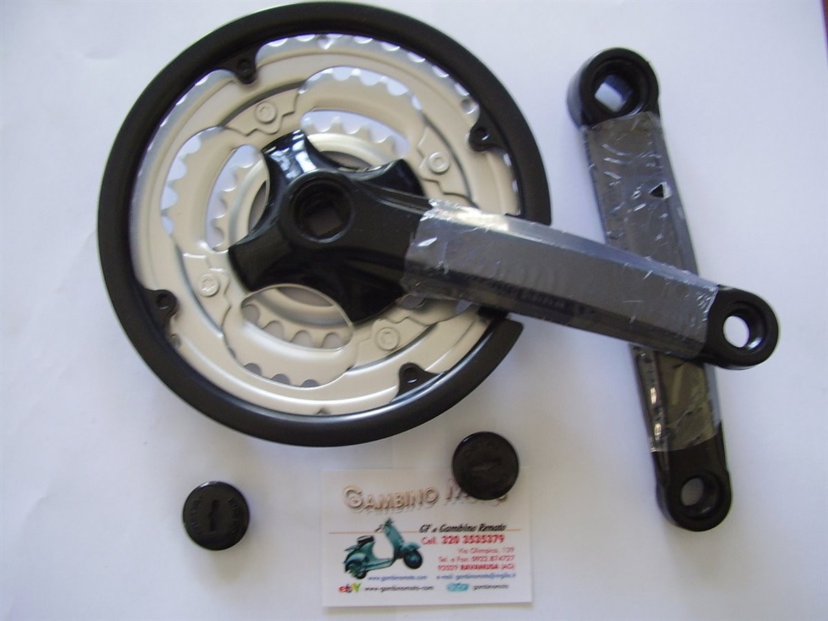 GUARNITURA MTB 24-34-42 X 170 CON PEDIVELLA IN ACCIAIO CICLO BICI BICICLETTA