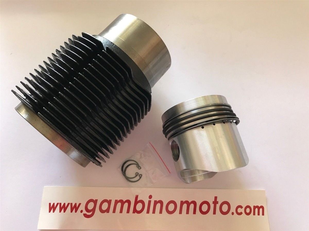 CILINDRO COMPLETO DI PISTONE PER MOTORE RUGGERINI RY120 - RY121 - RY125 DIAMETRO 87MM    A = 95 ; C = 105 L = 142,5 ; H = 102