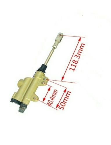 POMPA FRENO IDRAULICA MINI BIKE PIT MOTO SCOOTER MOTOCROSS 50CC 110CC 125C Banjo Bolt：10mm Bore Size:12.87mm Mounting hole as picture showMounting Flange Center to Center Distance is 40mm / 1.57" and 50mm / 1.97" respectively ALLUMINIO