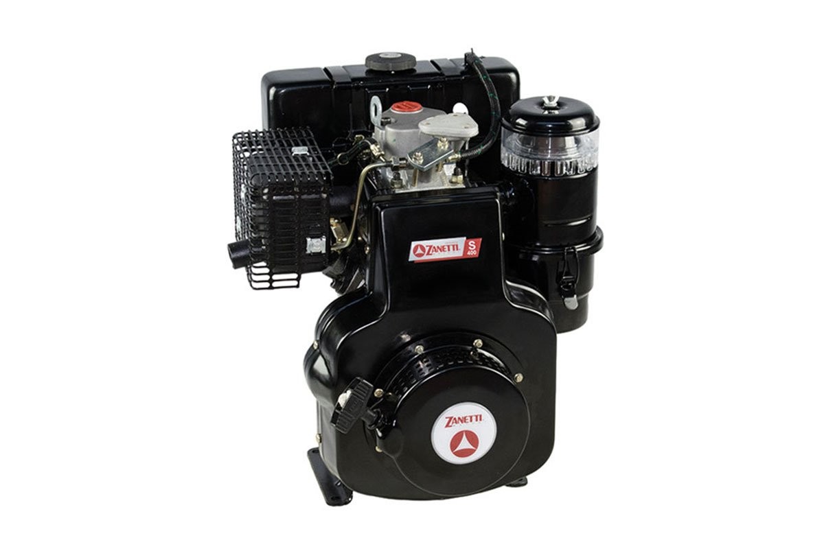 MOTORE DIESEL ZANETTI S400C-E compatibile LOMBARDINI 6LD400 8HP MOTOZAPPA MOTOCOLTIVATORE ALBERO CONICO DA 23 MM  Alesaggio x corsa (mm)	86x68 Cilindrata (cc)	395 Rapporto di compressione	18:1 Potenza massima kW	6,25 (8,5) Giri motore (rpm)	3600 Alimentaz