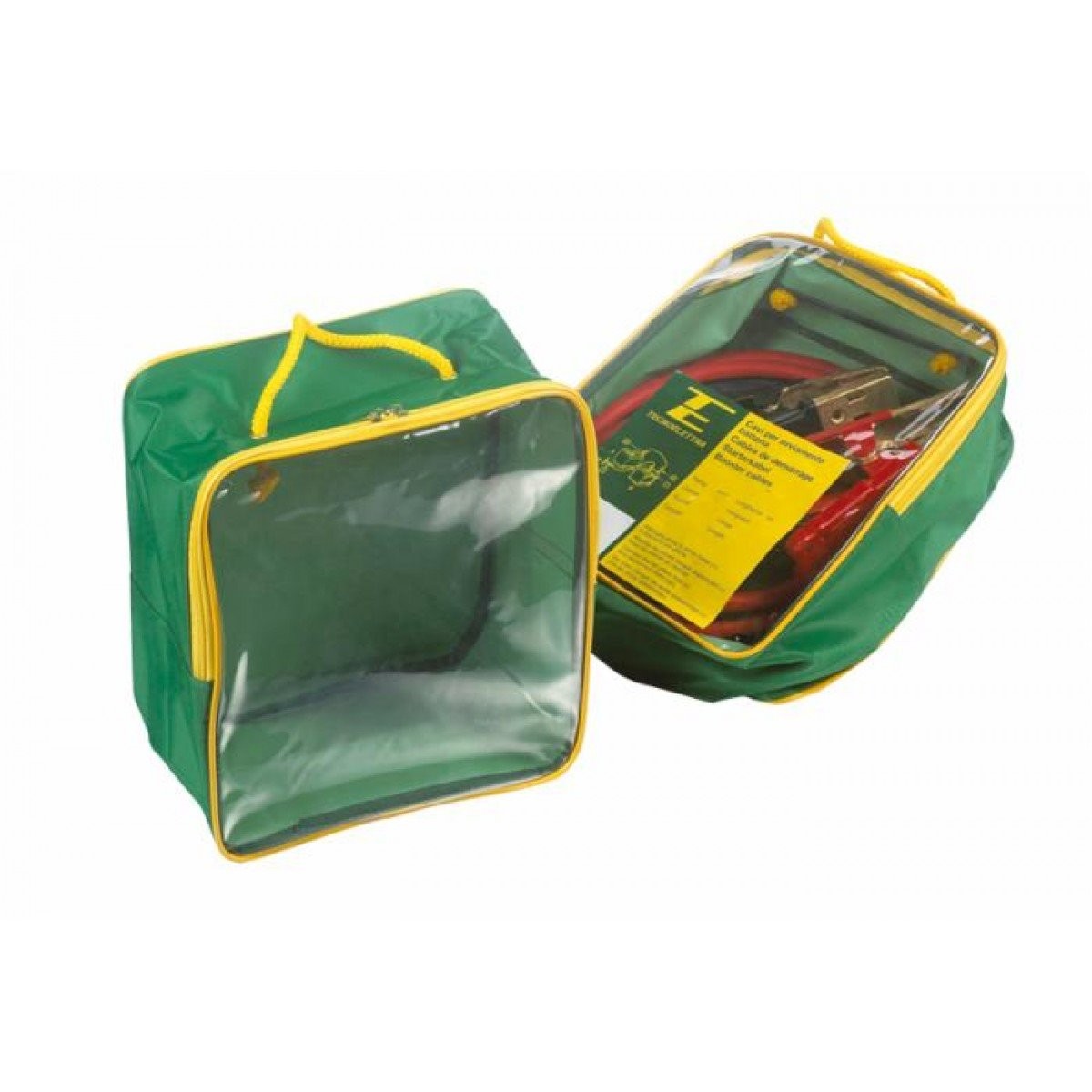 CAVO D'AVVIAMENTO BATTERIA IN RAME CON PINZE 500 A, SEZIONE 50 MM², LUNGHEZZA 5000 MM IN VALIGETTA