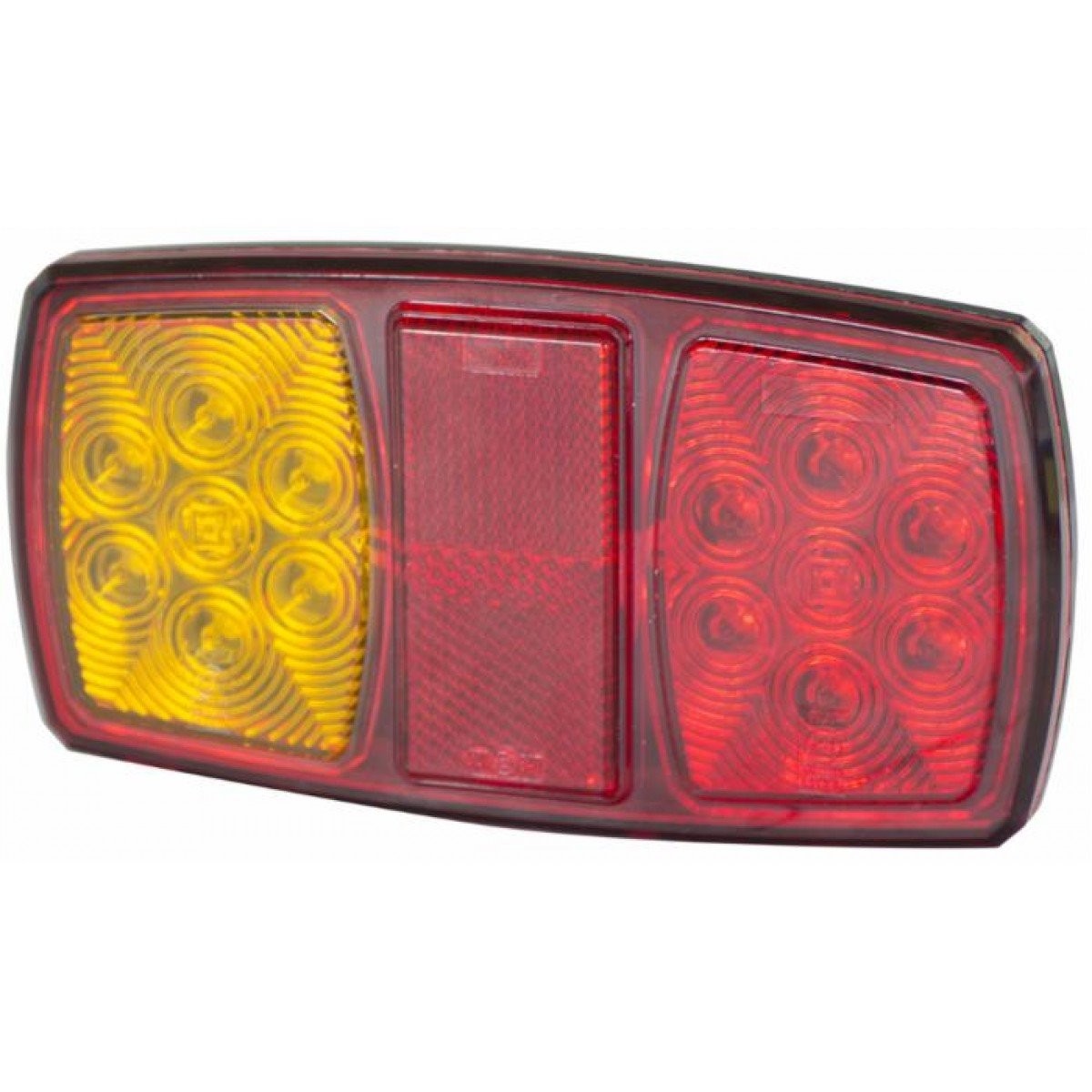 Fanale posteriore led sx 12V 2,5W, Luce di direzione, posizione, stop e retroriflettente, cavo 0,35m, lente in PC