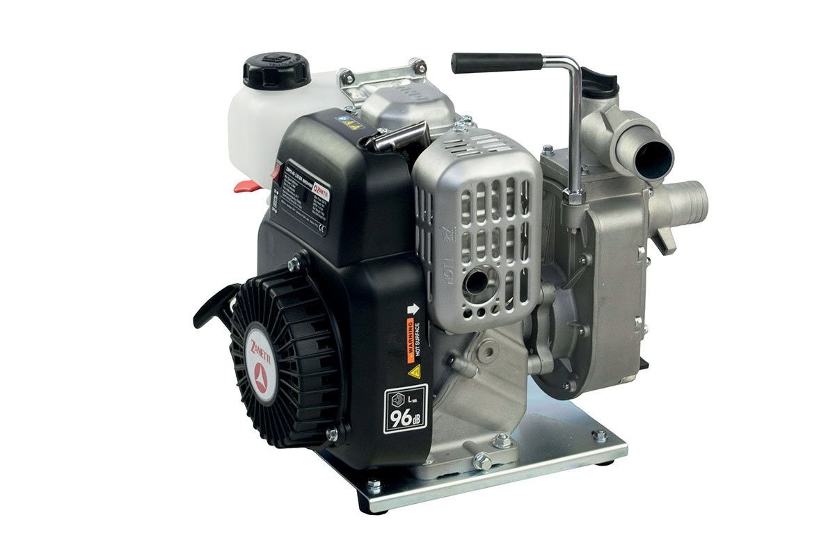 Motopompa Benzina ZANETTI ZEN40-130BA PORTATILE     Le motopompe benzina ZEN, con il peso più contenuto della categoria, sono utili per travaso, irrigazione a bassa pressione e irrorazione di acque chiare. Dotate di dispositivo di allarme olio "OIL ALERT"