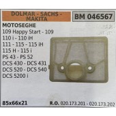 BRUMAR FILTRO DOLMAR - SACHS - MAKITA  MOTOSEGHE 109 Happy Start - 109 110 i - 110 iH 111 - 115 - 115 iH 115 H - 115 i PS 43 - PS 52 DCS 430 - DCS 431 DCS 520 - DCS 540 DCS 5200 i  85x66x21 R.O. 020.173.201 - 020.173.202