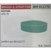 BRUMAR FILTRO BRIGGS & STRATTON  MOTORI DOV 70  prefiltro per BM 011777 R.O. 793676