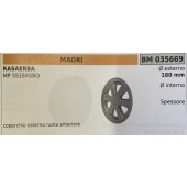 BRUMAR RUOTA RASAERBA MAORI  RASAERBA MP 5519ASBQ  coperto esterno ruota anteriore Ø esterno 180 mm Ø interno - spessore -  R.O. -