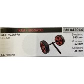 BRUMAR RUOTE VARIE IKRA - MOGATEC  ELTTROZAPPA  EM 1200  Ø esterno 145 mm Ø interno 12 mm spessore 35 mm  R.O. 70300791