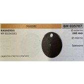BRUMAR RUOTA RASAERBA MAORI  RASAERBA MP 5519ASBQ  coperto interno anteriore Ø esterno 240 mm Ø interno - spessore -  R.O. -