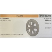 BRUMAR RUOTA RASAERBA MAORI  RASAERBA MP 5519ASBQ  coperto esterno ruota posteriore Ø esterno 260 mm Ø interno - spessore -  R.O. -