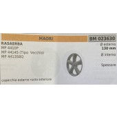 BRUMAR RUOTA RASAERBA MAORI  RASAERBA MP 4410P  MP 4414S (tipo vecchio) MP 4413SBQ  coperchio esterno ruota anteriore Ø esterno 130 mm Ø interno - spessore -  R.O. -