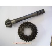 COPPIA CONICA  MOTOZAPPA BARBIERI ZEBBRA VECCHIO TIPO DENTI PIGNONE 8 CORONA 27