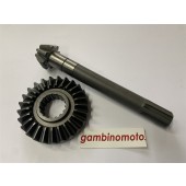 COPPIA CONICA MOTOCOLTIVATORE SEP 1300 DENTI PIGNONE 8 DENTI CORONA 25 LUNGHEZZA PIGNONE MM 182   CIRCONFERENZA  ESTERNA CORONA MM90
