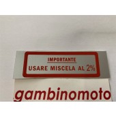 ADESIVO USARE MISCELA 2% GRANDE V.125 VNB1T>6T  V.150VBA1T VBB1T>2T GL