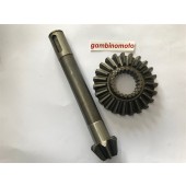 COPPIA CONICA INFERIORE MOTOZAPPA GRIFO EXSTRA DENTI PIGNONE 7 DENTI CORONA 23
