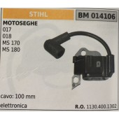 BOBINA BRUMAR ELETTRONICA STIHL MOTOSEGHE 017 018 MS 170 MS 180  cavo: 100 mm