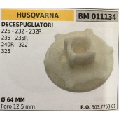 PULEGGIA AVVIAMENTO BRUMAR HUSQVARNA DECESPUGLIATORI 225 - 232 - 232R 235 - 235R 240R - 322 325   Ø 64 MM foro 12.5 mm