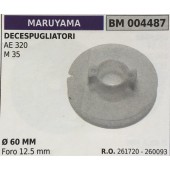 PULEGGIA AVVIAMENTO BRUMAR MARUYAMA DECESPUGLIATORI AE 320 M 35    Ø 60 MM foro 12.5 mm
