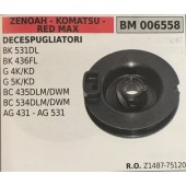 PULEGGIA AVVIAMENTO BRUMAR ZENOAH - KOMATSU - RED MAX DECESPUGLIATORI BK 531DL BK 436FL G 4K/KD G 5K/KD BC 435 DLM/DWM BC 534 DLM/DWM AG 431 - AG 531