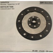 FRIZIONE AGRICOLA COMPLETA BRUMAR ADRIATICA Minimec - Supermec 14 HP BERTOLINI YABE motocoltivatori 315    Ø 140 - 17X15 - 20 cave