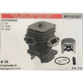 CILINDRO COMPLETO DI PISTONE E SEGMENTI BRUMAR  ASIA - CINA - GOOD LUCK - LEA - SANDRIGARDEN - SWM - MTD MOTOSEGHE CS 36 GL 3500 AT 3500    Ø 39 D.Spinotto 8 Pist Cpl BM 013108