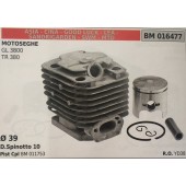 CILINDRO COMPLETO DI PISTONE E SEGMENTI BRUMAR  ASIA - CINA - GOOD LUCK - LEA - SANDRIGARDEN - SWM - MTD MOTOSEGHE GL 3800 TR 380    Ø 39 D.Spinotto 10 Pist Cpl BM 011753