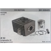 CILINDRO COMPLETO DI PISTONE E SEGMENTI BRUMAR  CM MOTORI MOTORI CM 90    Ø 52 D.Spinotto 15 Pist Cpl BM 011625