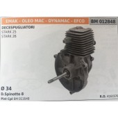 CILINDRO COMPLETO DI PISTONE E SEGMENTI BRUMAR  EMAK - OLEO MAC - DYNAMAC - EFCO DECESPUGLIATORI STARK 25 STARK 26    Ø 34 D.Spinotto 8 Pist Cpl BM 011648