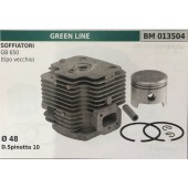 CILINDRO COMPLETO DI PISTONE E SEGMENTI BRUMAR  GREEN LINE SOFFIATORI GB 650 (tipo vecchio)    Ø 48 D.Spinotto 10