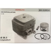 CILINDRO COMPLETO DI PISTONE E SEGMENTI BRUMAR  HOMELITE DECESPUGLIATORI S 30    Ø 36.5 D.Spinotto 8