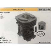 CILINDRO COMPLETO DI PISTONE E SEGMENTI BRUMAR  HUSQVARNA MOTOSEGHE 36 136 137E    Ø 38 D.Spinotto 10 Pist Cpl BM 011660
