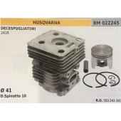 CILINDRO COMPLETO DI PISTONE E SEGMENTI BRUMAR  HUSQVARNA DECESPUGLIATORI 241R    Ø 41 D.Spinotto 10