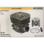 CILINDRO COMPLETO DI PISTONE E SEGMENTI BRUMAR  HUSQVARNA MOTOSEGHE 345 346XP    Ø 42 D.Spinotto 10 Pist Cpl BM 011664
